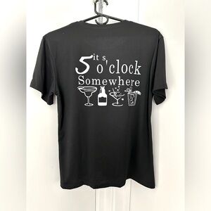 Women’s T-Shirt Black medium It’s 5 o’clock somewhere